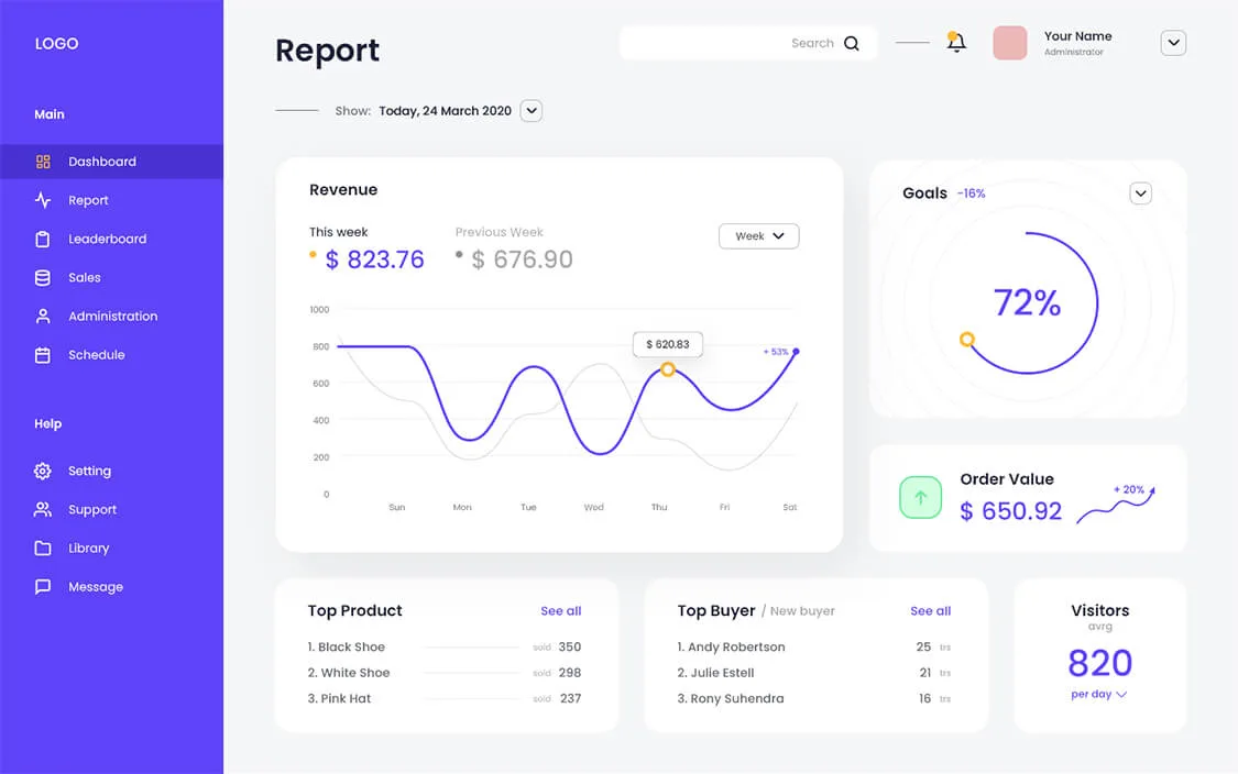 Let’s See Awesome Software UI Design Scrrenshot - 世界杯直播